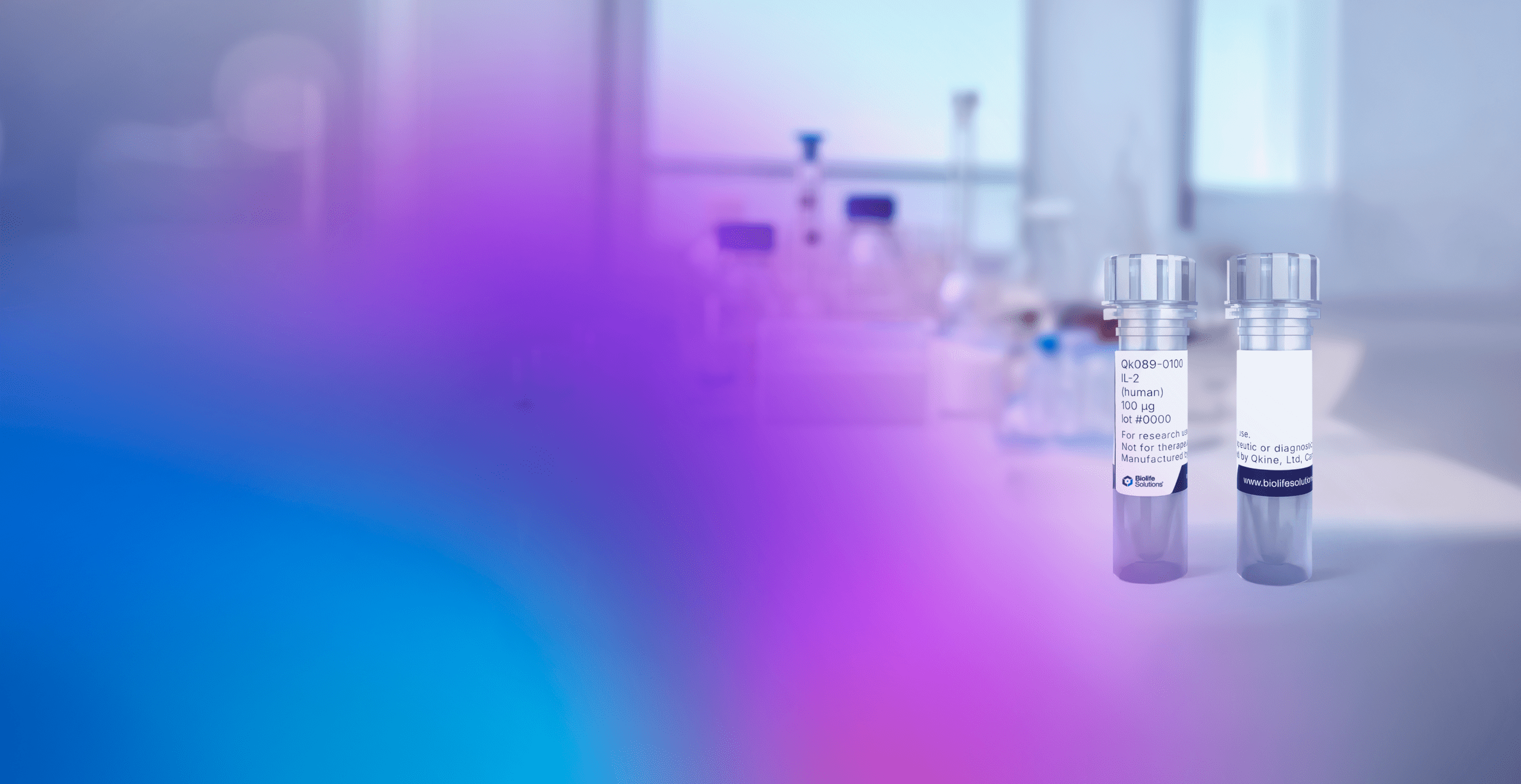 BioLife and Qkine cell therapy-grade IL-2 cytokine vials for animal-origin-free cell therapy manufacturing
