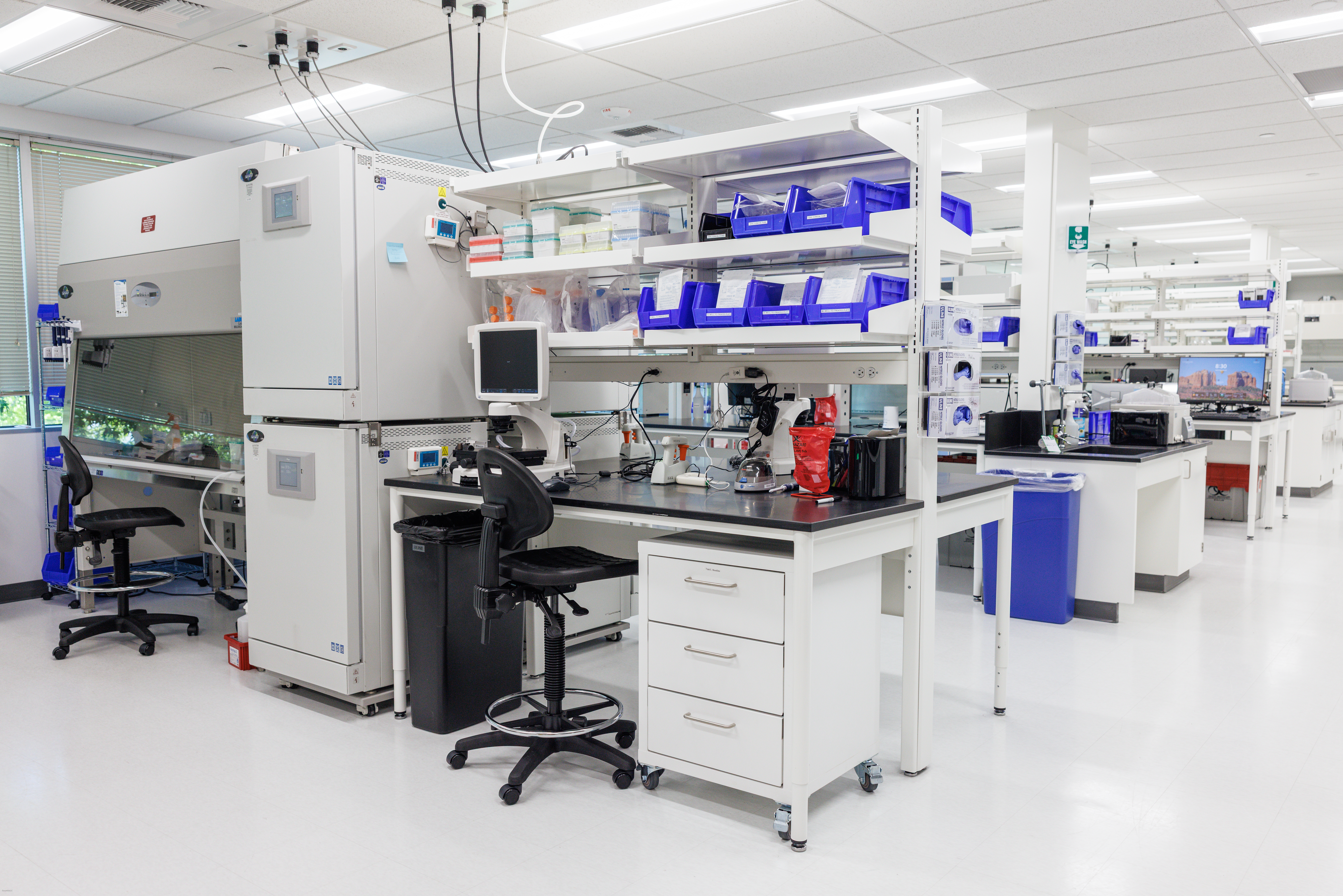 Another view of the laboratory workspace inside BioLife Solutions’ Center for Biopreservation Excellence.