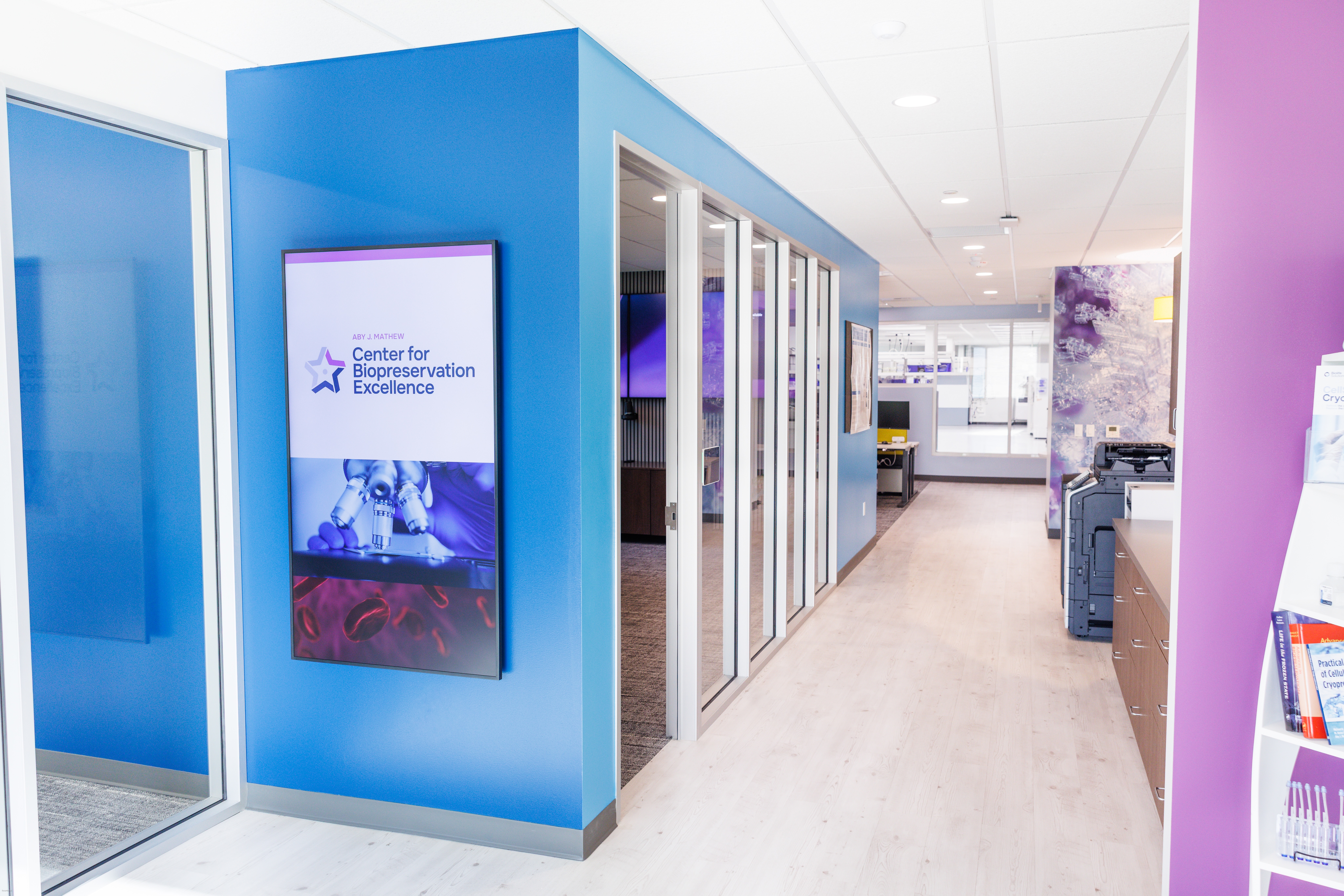 Interior of the BioLife Solutions Center for Biopreservation Excellence laboratory facility.