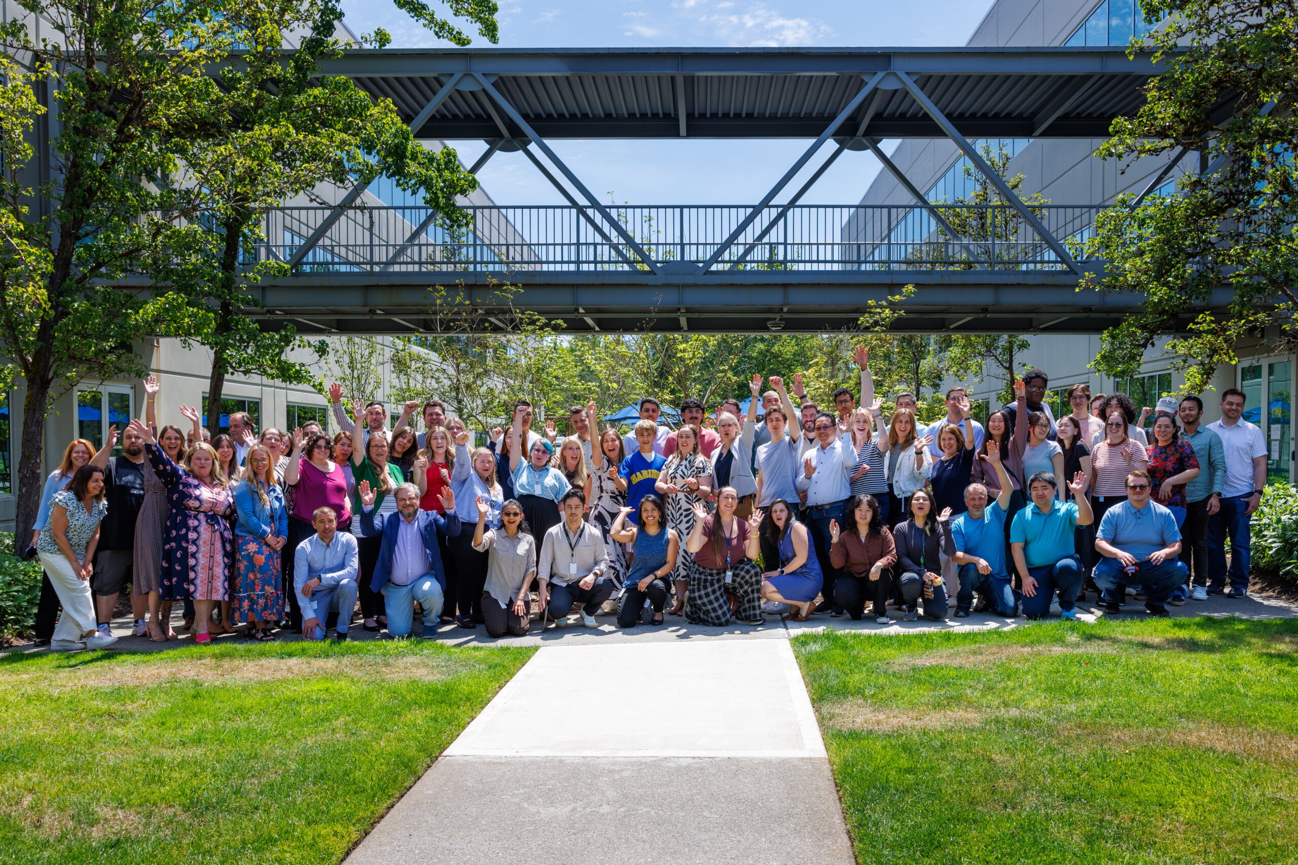 BioLife Solutions team members gather with Beau and Betsy Larrabee to celebrate the opening of the Aby J. Mathew Center for Biopreservation Excellence.