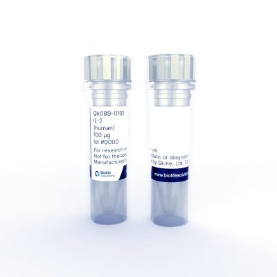 BioLife and Qkine recombinant human IL-2 cell therapy-grade cytokine vial